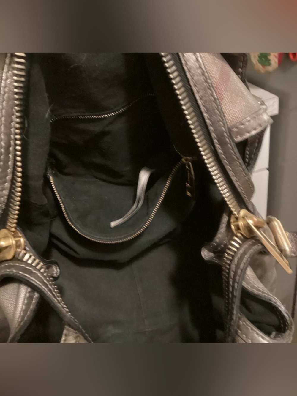 Burberry Nova Check Silver Leather Tote Bag, NFS - Picture 9 of 11